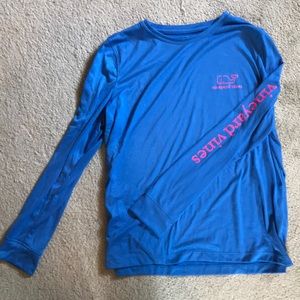 Bright Blue/Pink Vineyard Vines Long-sleeve